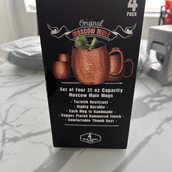 Moscow Mule Mugs Original 4 Pack 20oz Capacity Brand New - Picture 2 of 3